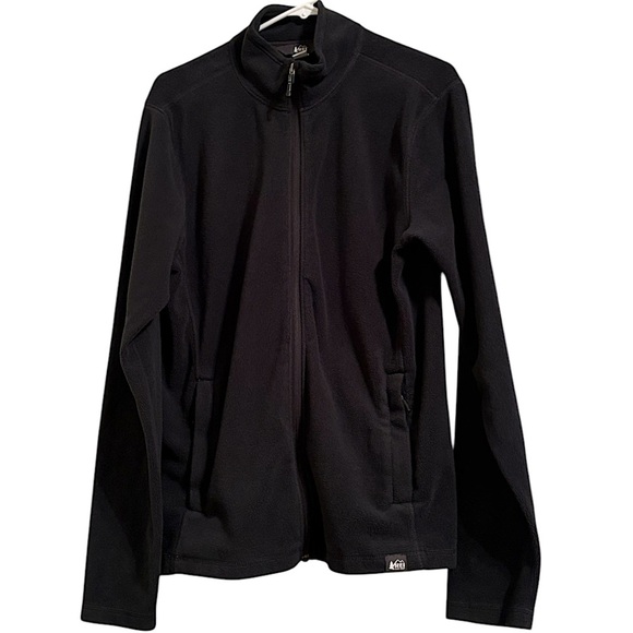 REI Co-op Black Fleece Zip Up Jacket size Medium - Picture 10 of 10